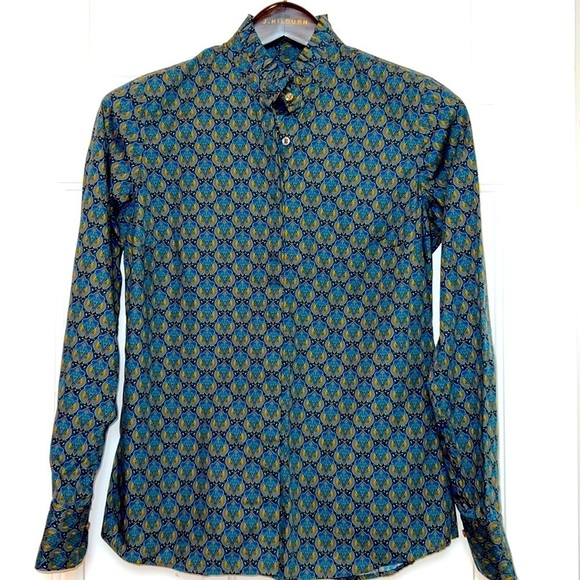 Stenstroms Feminine Button Front Blouse with Ruffles Made in Sweden Size 38 - Picture 1 of 13